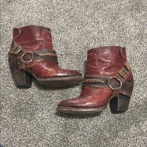Rare Red Freebird El Paso Leather Ankle Boots 10